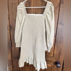 7 for All Mankind faux leather dress, taupe